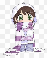 Free Cold Winter Vectors - Anime Girl Winter Drawing Emoji,Popcorn Emoticon