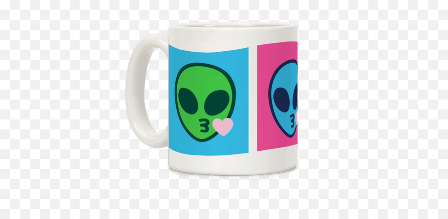 Blowing Kiss Alien Emojis Coffee Mug - Mug,Coffee Emojis