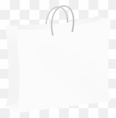 White Bag Vector Image - Shopping Clipart Emoji