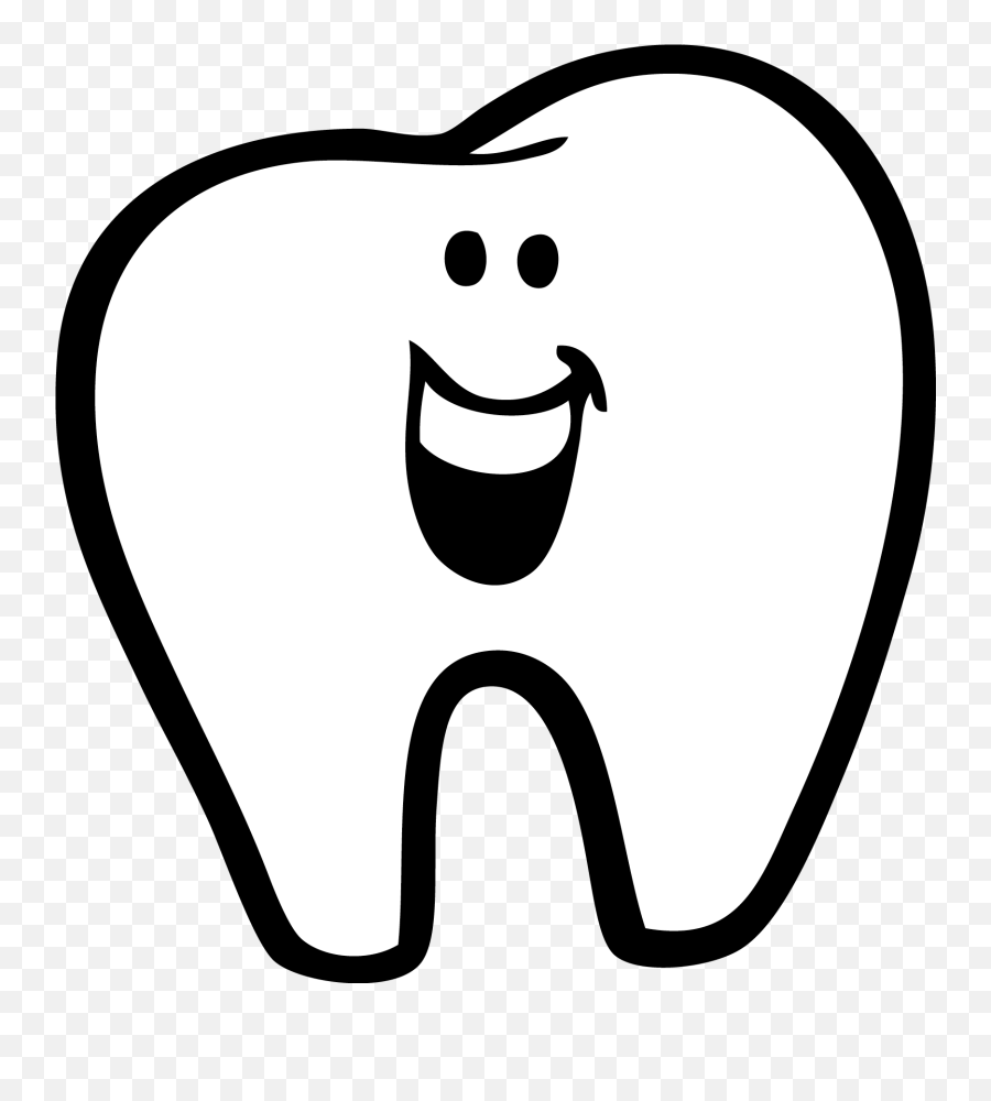 Tooth Clipart Transparent Background - Tooth Black And White Emoji,Vampire Teeth Emoji