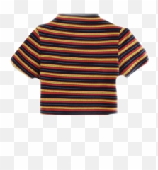Stripped Sticker Clothes Teeshirt - Black White Crop Top Shirt Emoji,Emoji Clothes At Rainbow