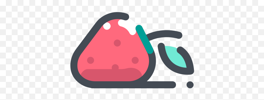 Strawberry Icon - Strawberry Icon Flat Emoji,Strawberry Emoji