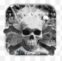 Download Terrorist smoke skull keyboard theme for android - Horror Emoji