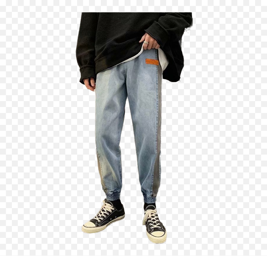 Whisnos Men Streetwear Black Jeans Pants 2019 Mens Fashions Hip Hop Denim Jeans Harem Pants Korean Fashions Harajuku Trousers - Suede Emoji,Boy Emoji Joggers