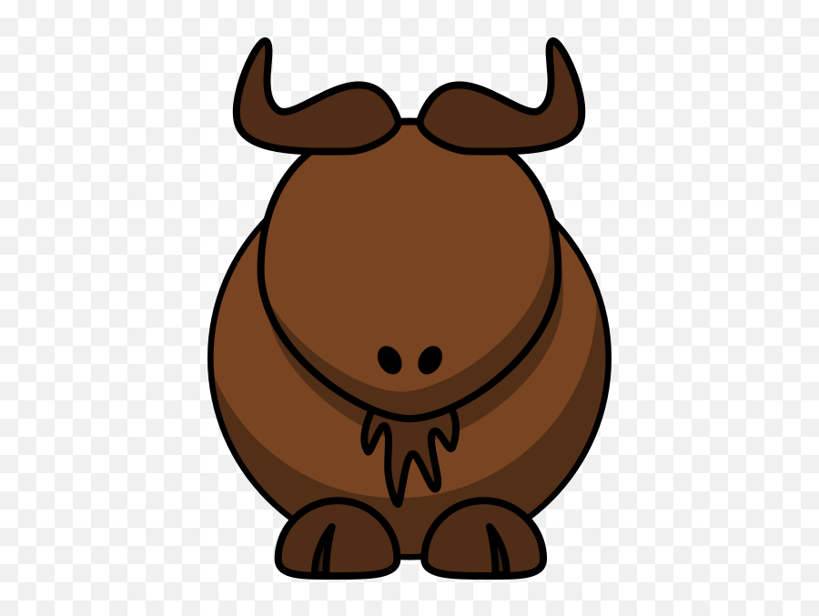 Water Buffalo Clipart - Cartoon Gnu Clipart Emoji,Buffalo Emoji