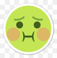 Nauseated Face Sticker - Stickerapp Throwing Up Emoji,Nauseated Face Emoji