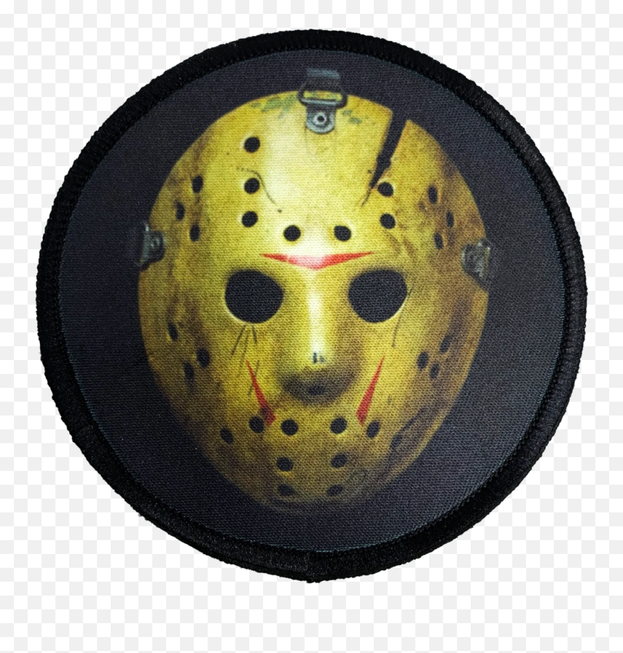 Friday The 13th Part 8 Jason Hockey Mask Iron - On Patch Circle Emoji,Emoticon Mask