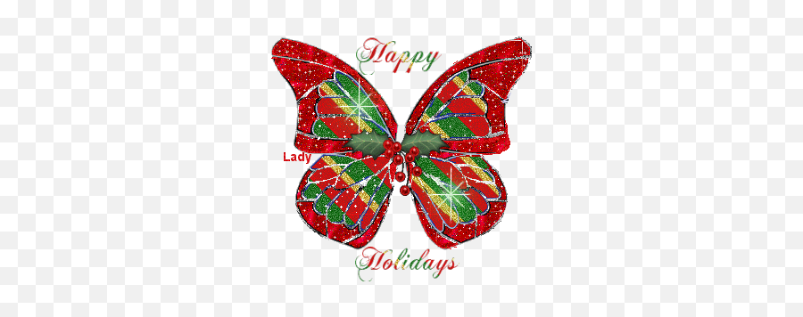 Happy Holidays Pictures Images Graphics Comments Scraps - Happy Holidays With Butterflies Emoji,Happy Holidays Emoticons
