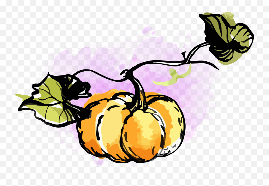 Library Of Watercolor Pumpkin Banner Library Free Png Files - Free Water Color Fall Emoji,Pumpking Emoji