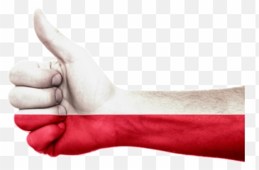 Thumbs - Polish Flag Hand Emoji,Patriotic Emoticons
