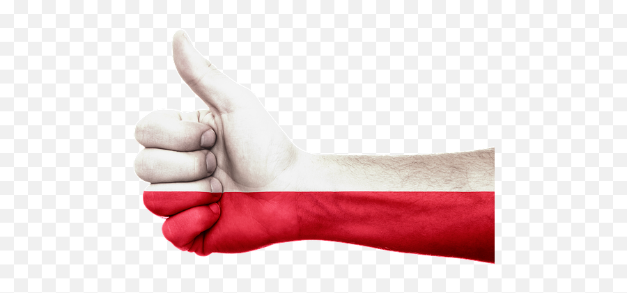 Thumbs - Polish Flag Hand Emoji,Patriotic Emoticons