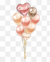 Balloons Pink Peach Rosegold Sticker Emoji,Rose Gold Emoji
