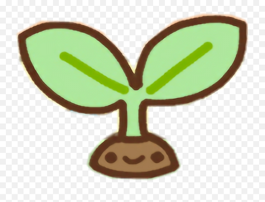 Clawbert Cute Kawaii Cartoon Sprout - Dot Emoji,Sprout Emoji