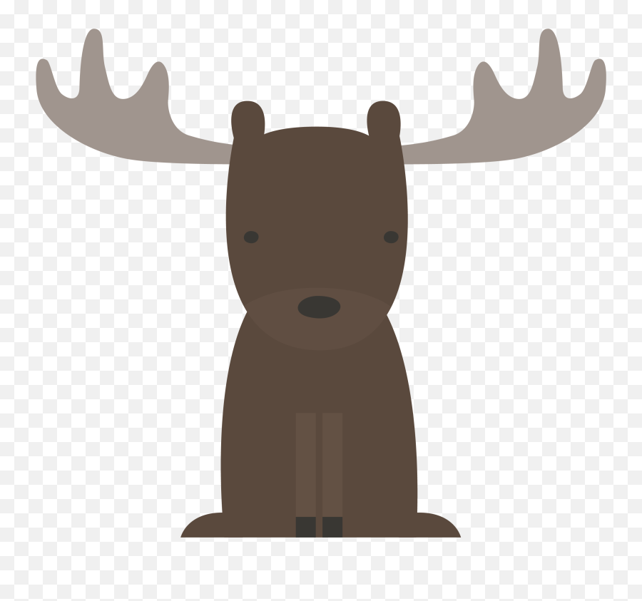 Clipart Reindeer Moose Head Clipart - Woodland Baby Animals Clipart Emoji,Moose Emoji