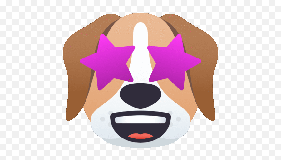 Stardom Dog Gif - Face Of Dog Gif Transparent Emoji,Star Eyed Emoji