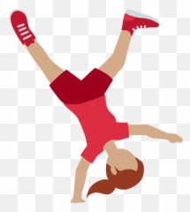 Woman Cartwheeling Emoji Clipart -