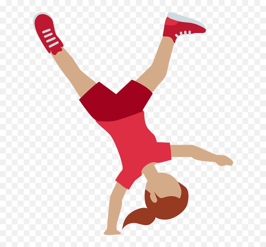 Woman Cartwheeling Emoji Clipart - Cartwheel Clipart,Flip Emoji