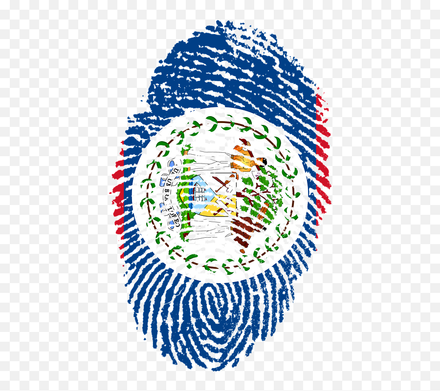 Belize Flag Fingerprint - Belize Flag Emoji,Belize Flag Emoji