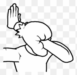 Facepalm Meme Transparent Png Clipart - Palm Emoji