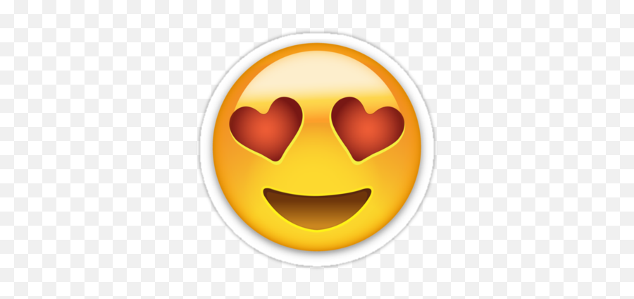 Smiling Face With Heart Shaped Eyes Emoji By Emojiprints - Heart Face Emoji Png,Smiling Emoji