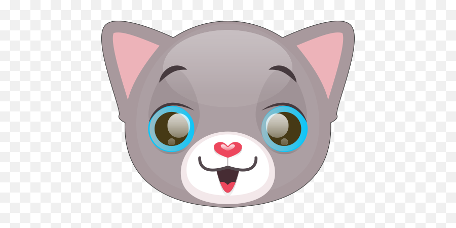 Cute Cat And Kitten Emoji Messages - Cat Mouth Smile Vector,Cute Emoji Messages