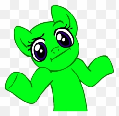 Shrugpony Base - Shrug Pony Emoji,Shoulder Shrug Emoticon