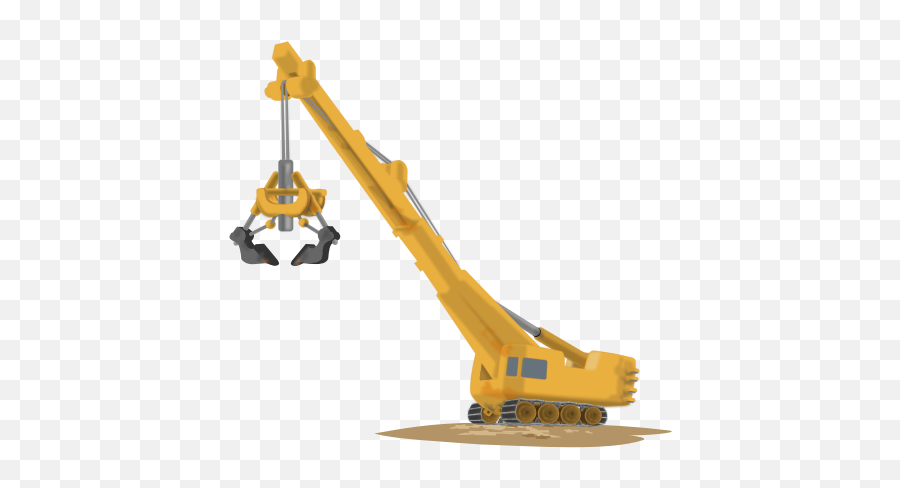 Vector Drawing Of Construction Crane - Crane Clipart Emoji,Heavy Metal Emoticons