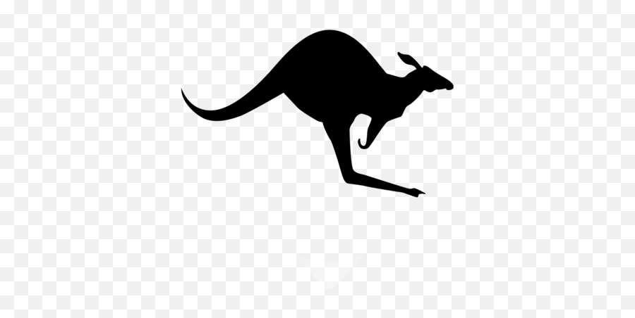 Drawing Kangaroos Black And White Transparent Png Clipart - Black Kangaroo Clipart Emoji,Kangaroo Emoji