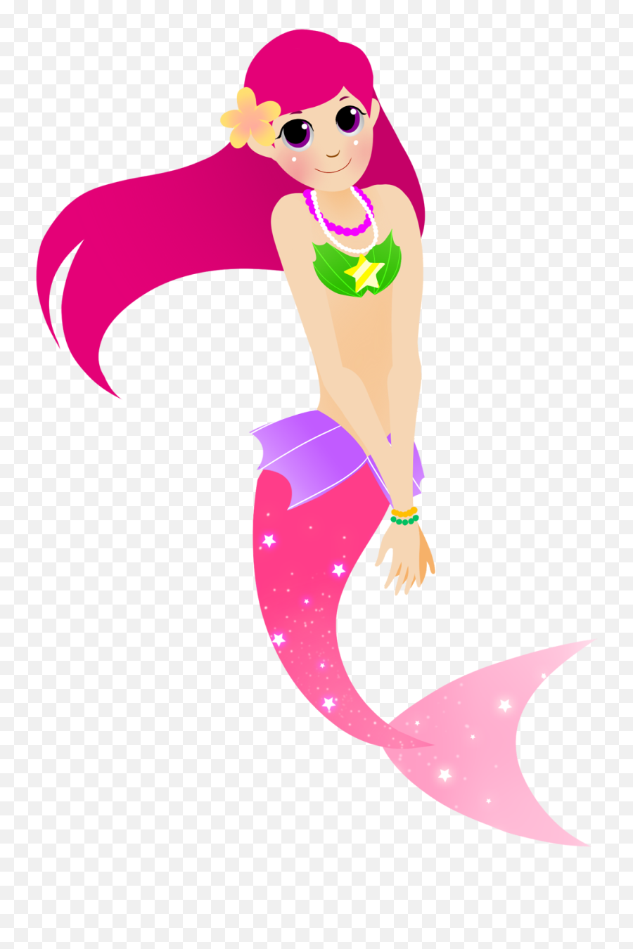 Mermaid Clipart Kid - Cartoon Mermaid Transparent Background Emoji,Emoji Mermaid