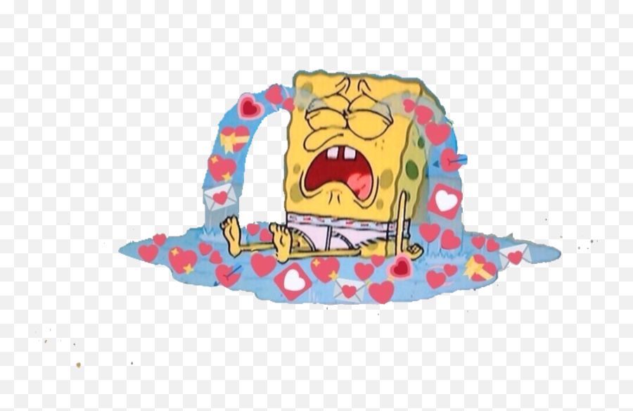 Spongebob Broken - Crying Sad Heart Meme Emoji,Spongebob Emoji