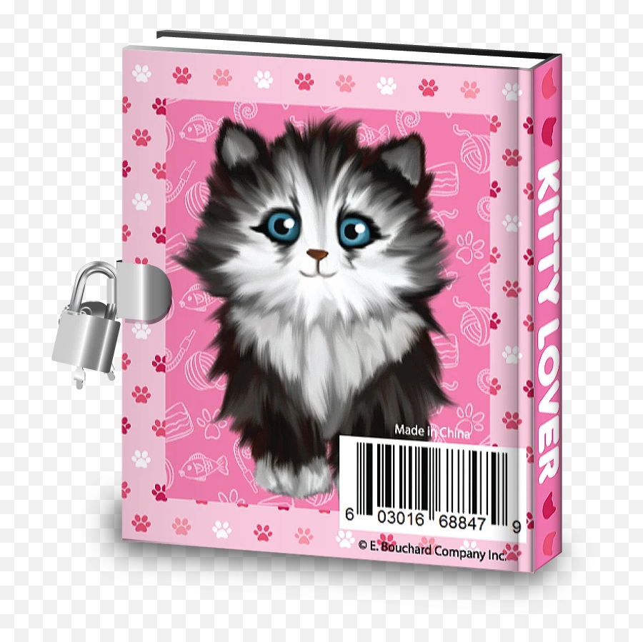 Kitty Cat Kids Diary With Lock - Kitten Emoji,Kitty Cat Emoji