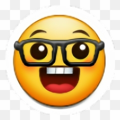 Smile Anteojos Lentes Nerd Nerdy Ñoño Nerds Emojisticke - Samsung Face