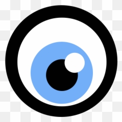 Blue Eye Icon - Circle Emoji