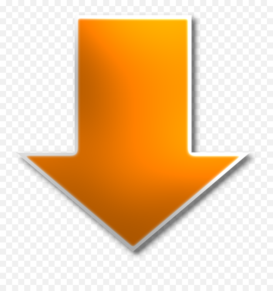 Down Arrow Yellow Pointing Directional - Yellow Orange Down Arrow Png Emoji,Down Arrow Dog Emoji