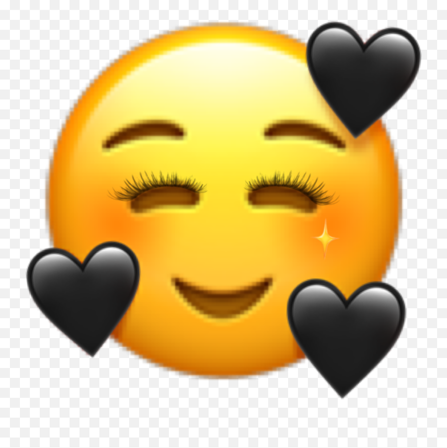 Emoji Emojiiphone Beautiful Black - Stiker Picsart Emoji,Beautiful Emoji
