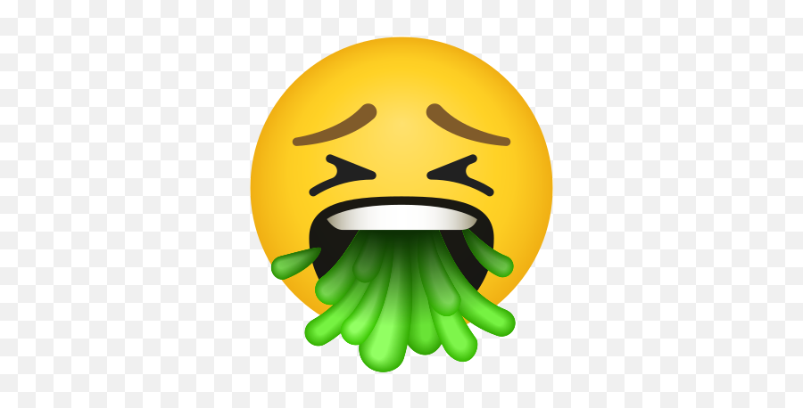 Face Vomiting Icon - Circle Emoji,Puking Emoji Android