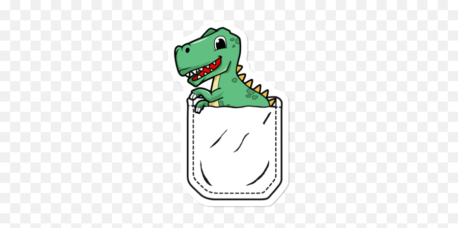 New Dinosaur Stickers Design By Humans - Tyrannosaurus Emoji,Dinosaur Emoji