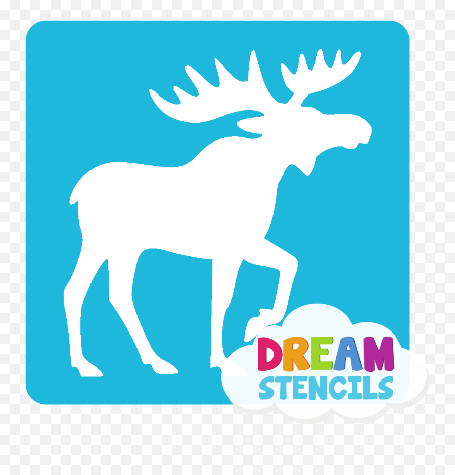 Moose Glitter Tattoo Stencil - Glitter Stencil Emoji,Moose Emoji
