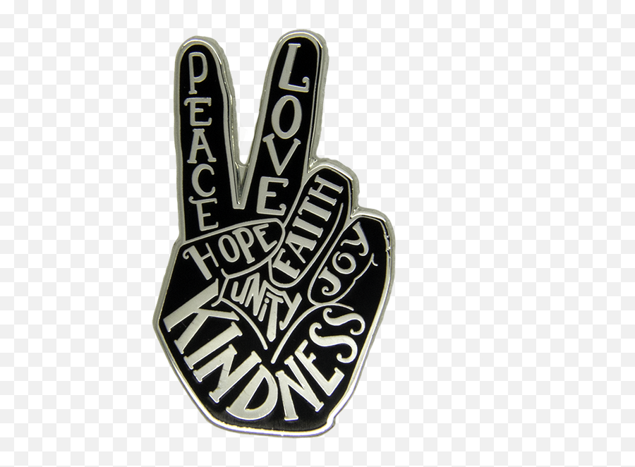 Download Peace Hand Pin - Peace Sign With Words Png Image Sign Language Emoji,Peace Hand Emoji
