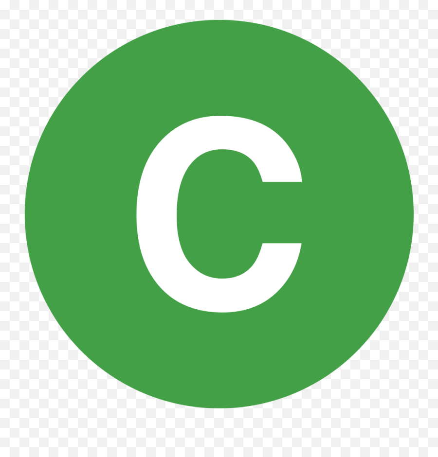 Eo Circle Green White Letter - Letter C In A Circle Emoji,Green Circle Emoji