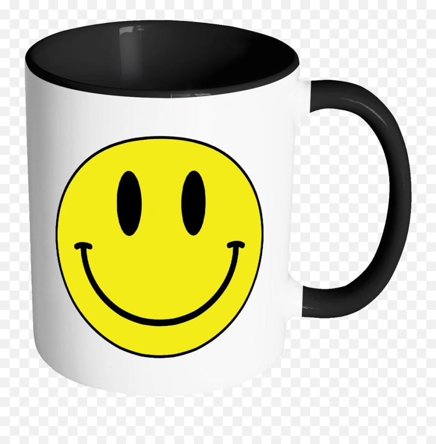Smiley Face Color Accent Coffee Mug - Grandmother Mug Emoji,Coffee Emoticon