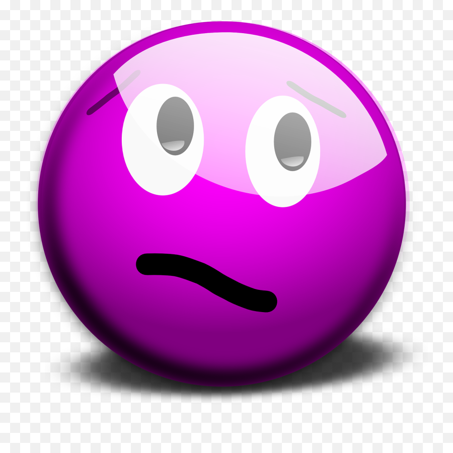 Smiley Emoticon Smilies Emotion Purple - Violet Smiley Sad Emoji,Thinking Emoji