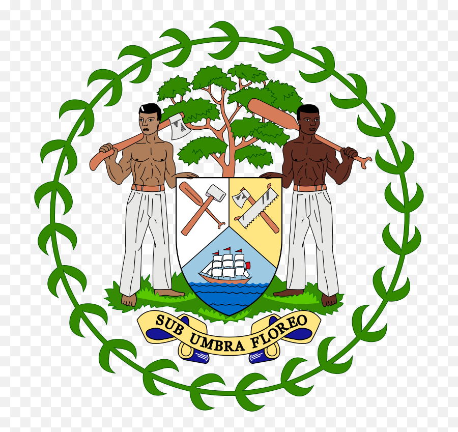 Coat Of Arms Of Belize - Middle Of The Belize Flag Emoji,Belize Flag Emoji
