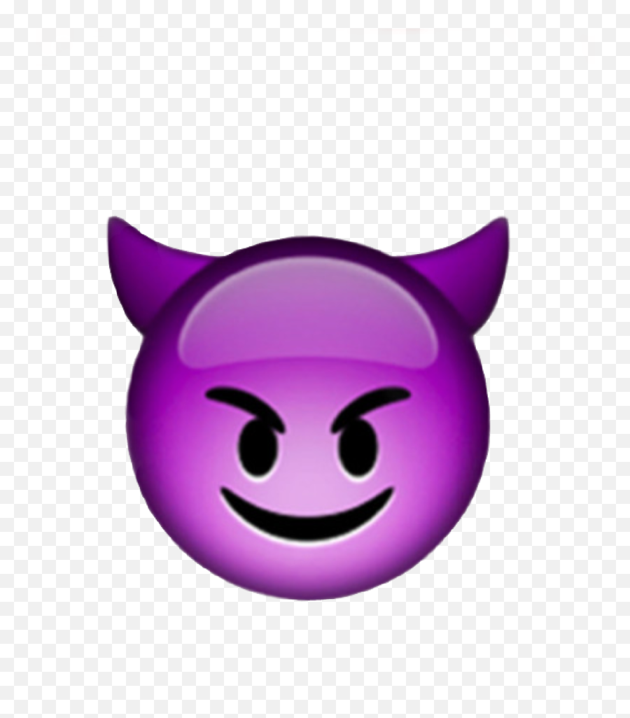 Emoji Iphone Face Devil Demon Emojiiphone Iphoneemoji - Purple Devil Emoji Png,Demon Emoji
