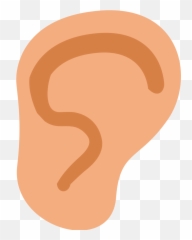 Emojione1 1f442 - Ville De Saint Etienne Emoji,Peach Emoji Png