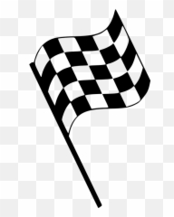 Checkered Flag Start Stop - Finish Line Clipart Emoji