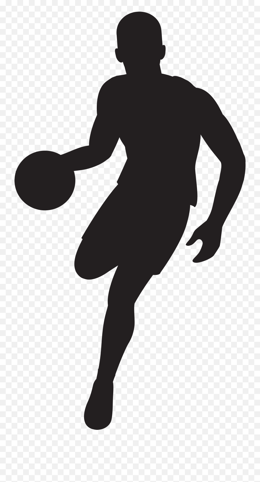 Clip Transparent Download Black Boy Png - Transparent Basketball Player Silhouette Png Emoji,Basketball Hoop Emoji