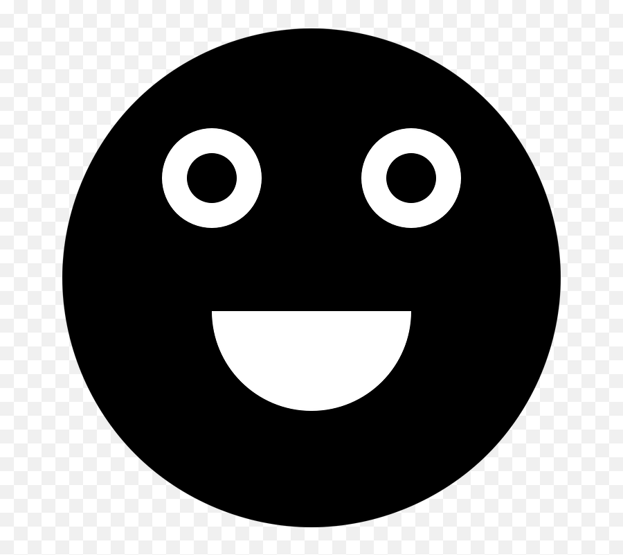 Emoticon Smiley Smilies - Carita Feliz Color Negro Emoji,B Emoji