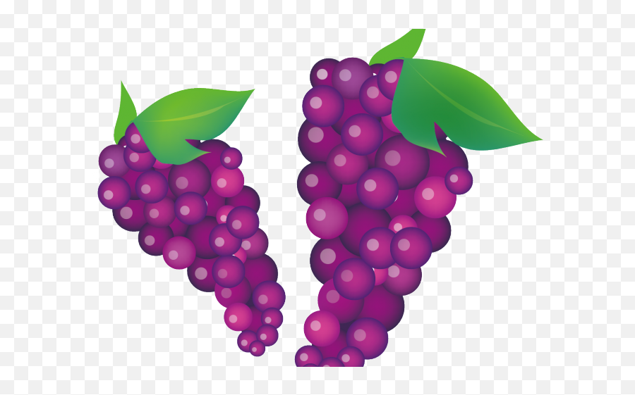 Grape Clipart Violet - Wine Grapes Cartoon Emoji,Grape Emoji