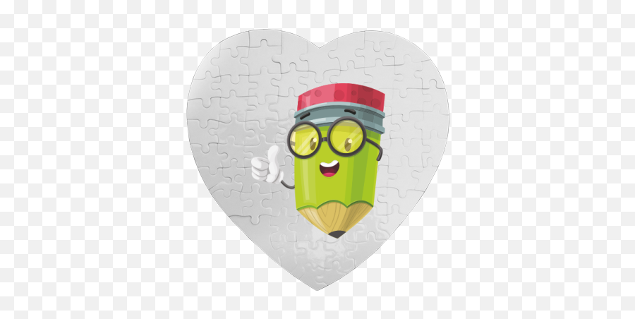Heart Shaped Photo Puzzle - Pencil Emoji,Emoticon Puzzles
